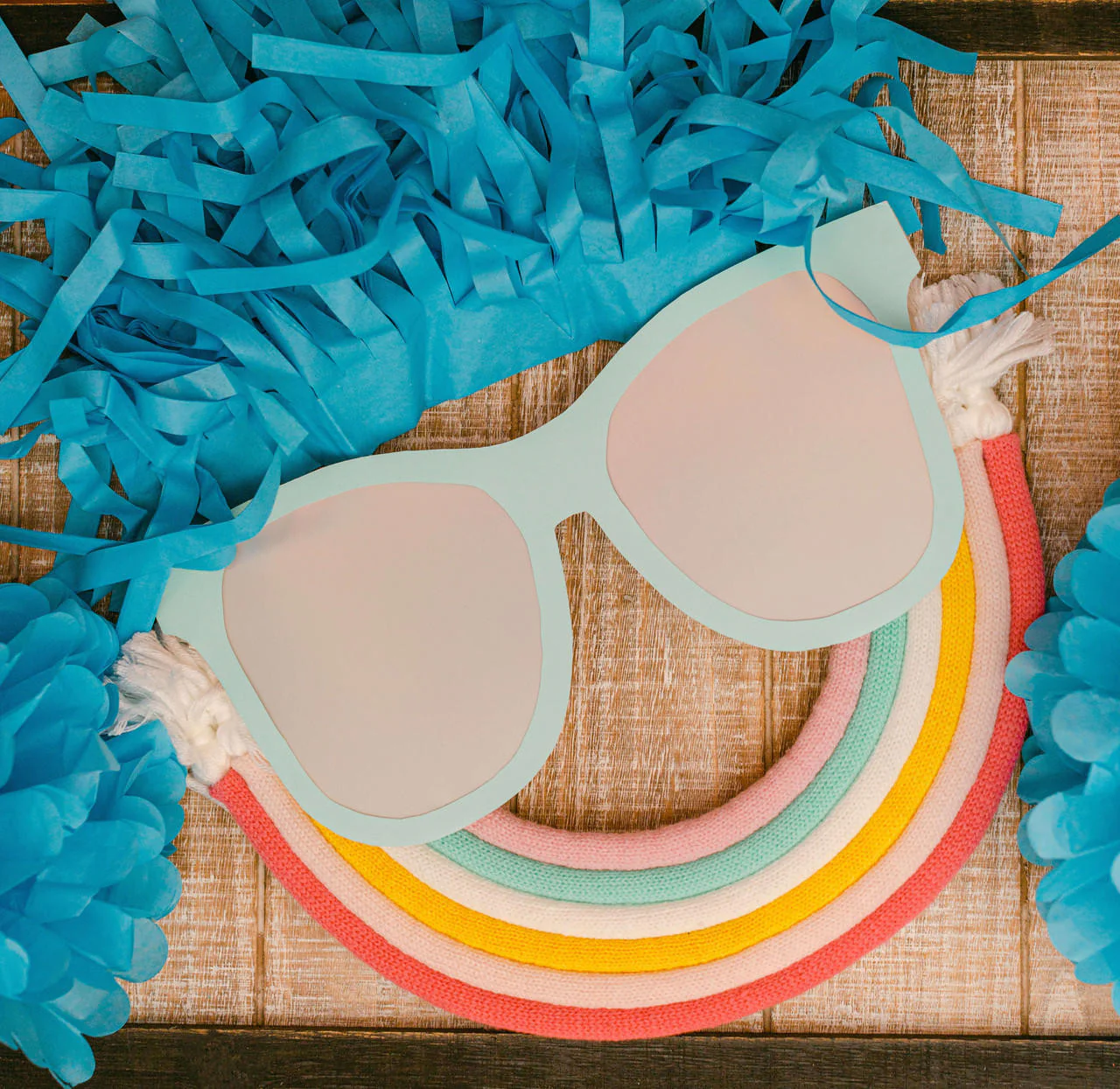 12" Wood Sunglasses Cutout, 12" x 5.4" x 1/4" - Image 2