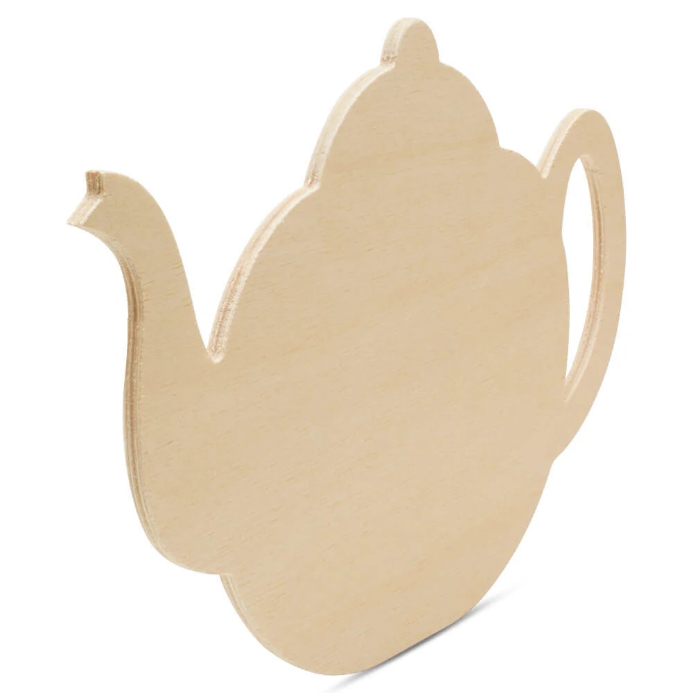 12" Wood Tea Kettle Cutout, 12" x 7.5" x 1/4" - Image 5