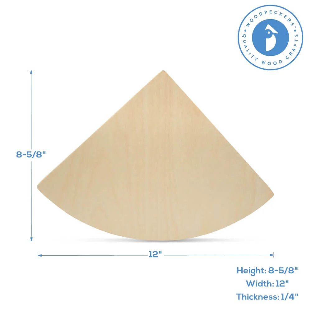 12" Wood Watermelon Slice Cutout, 12" x 8.5" x 1/4" - Image 4
