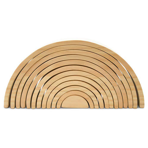 Wood Stacking Rainbow, 14.5" x 7" x 2.75"