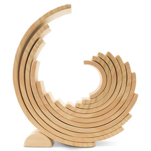 Wood Stacking Rainbow, 14.5" x 7" x 2.75" - Image 2