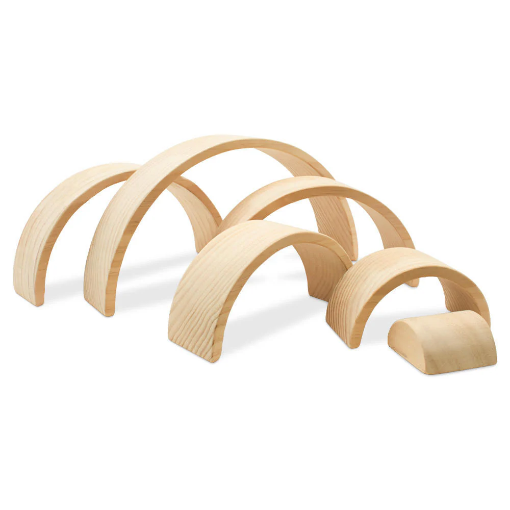 Wood Stacking Rainbow, 14.5" x 7" x 2.75" - Image 6