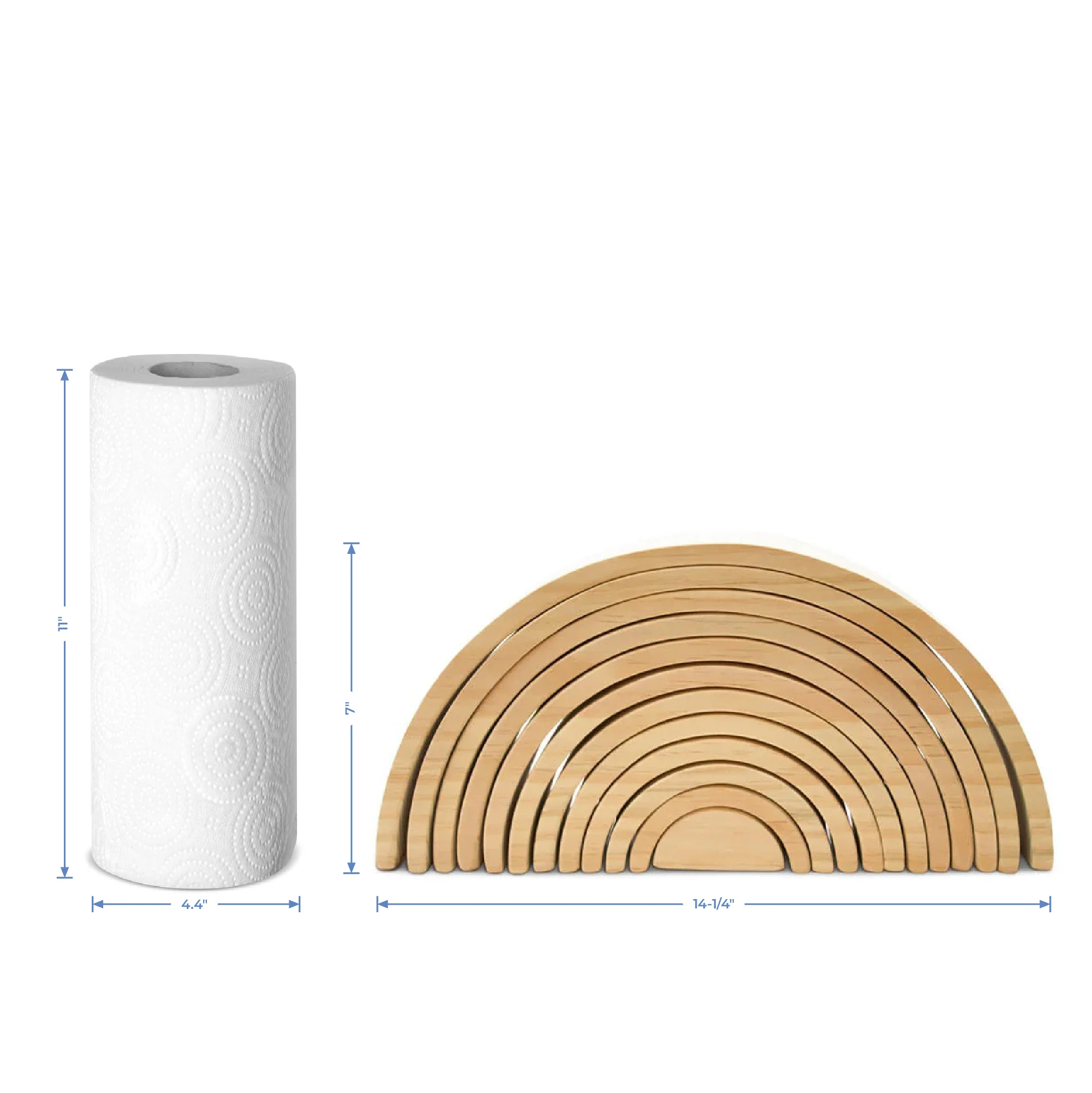 Wood Stacking Rainbow, 14.5" x 7" x 2.75" - Image 8