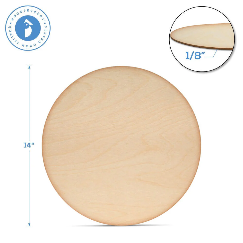 14" Wooden Circle Cutout - Image 3