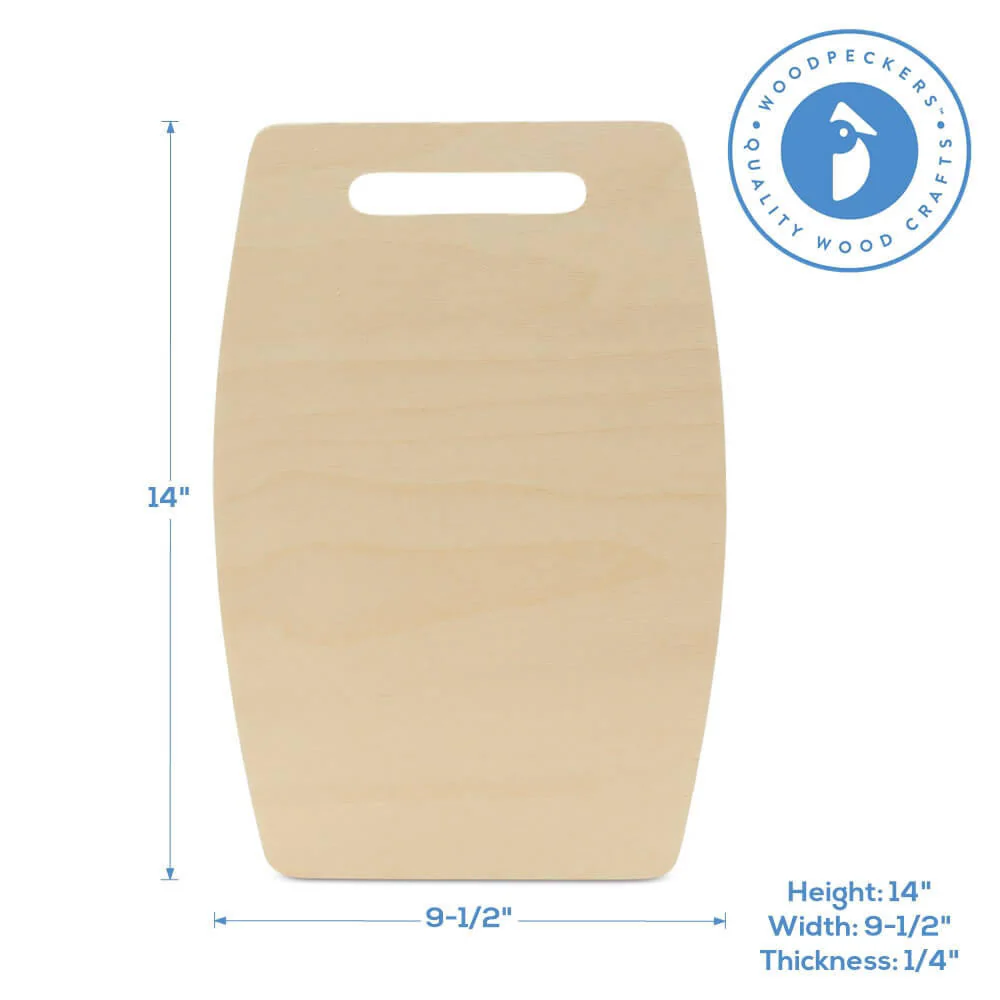 14" Cutting Board Shape, with Wider Middle - Image 5