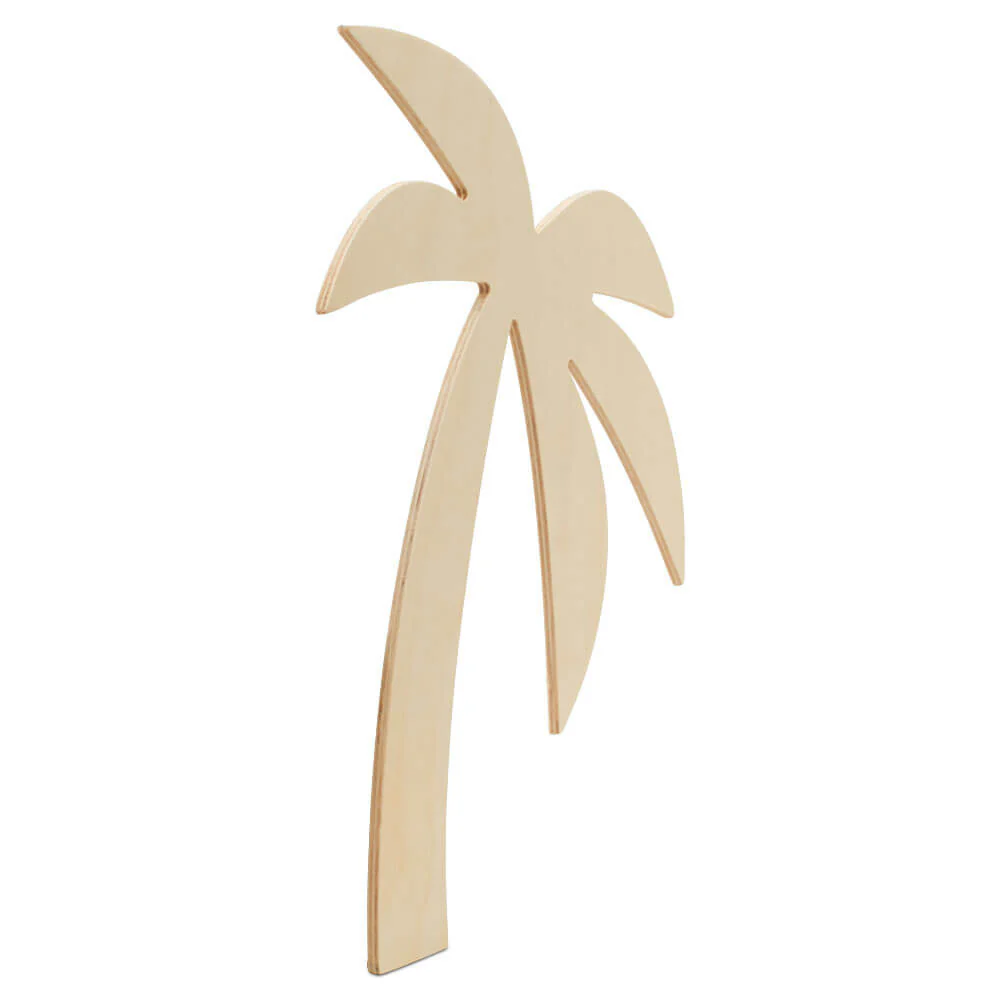 14" Wood Palm Tree Cutout - Image 4