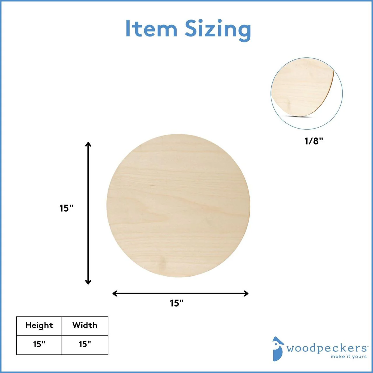 15" Wooden Circle Cutout - Image 3