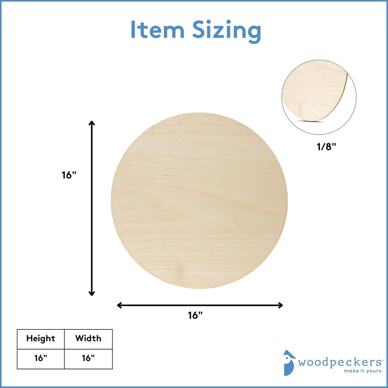 16" Wooden Circle Cutout - Image 3
