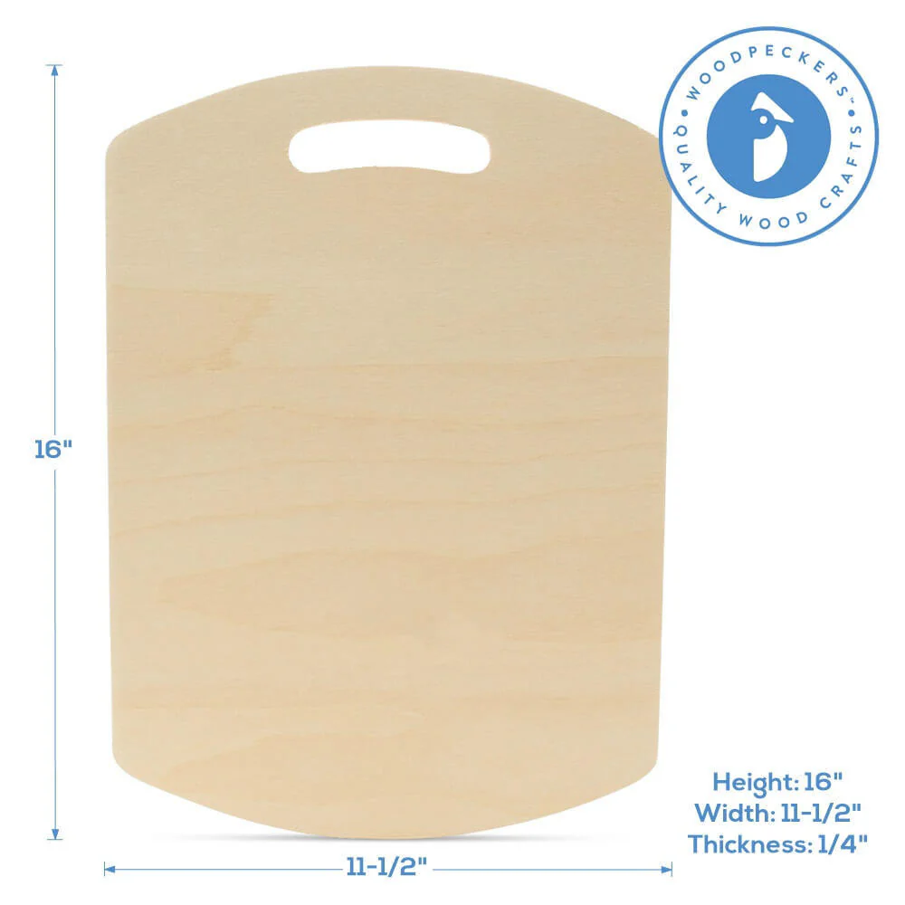 16" Cutting Board Shape with Rounded Edges - Image 5