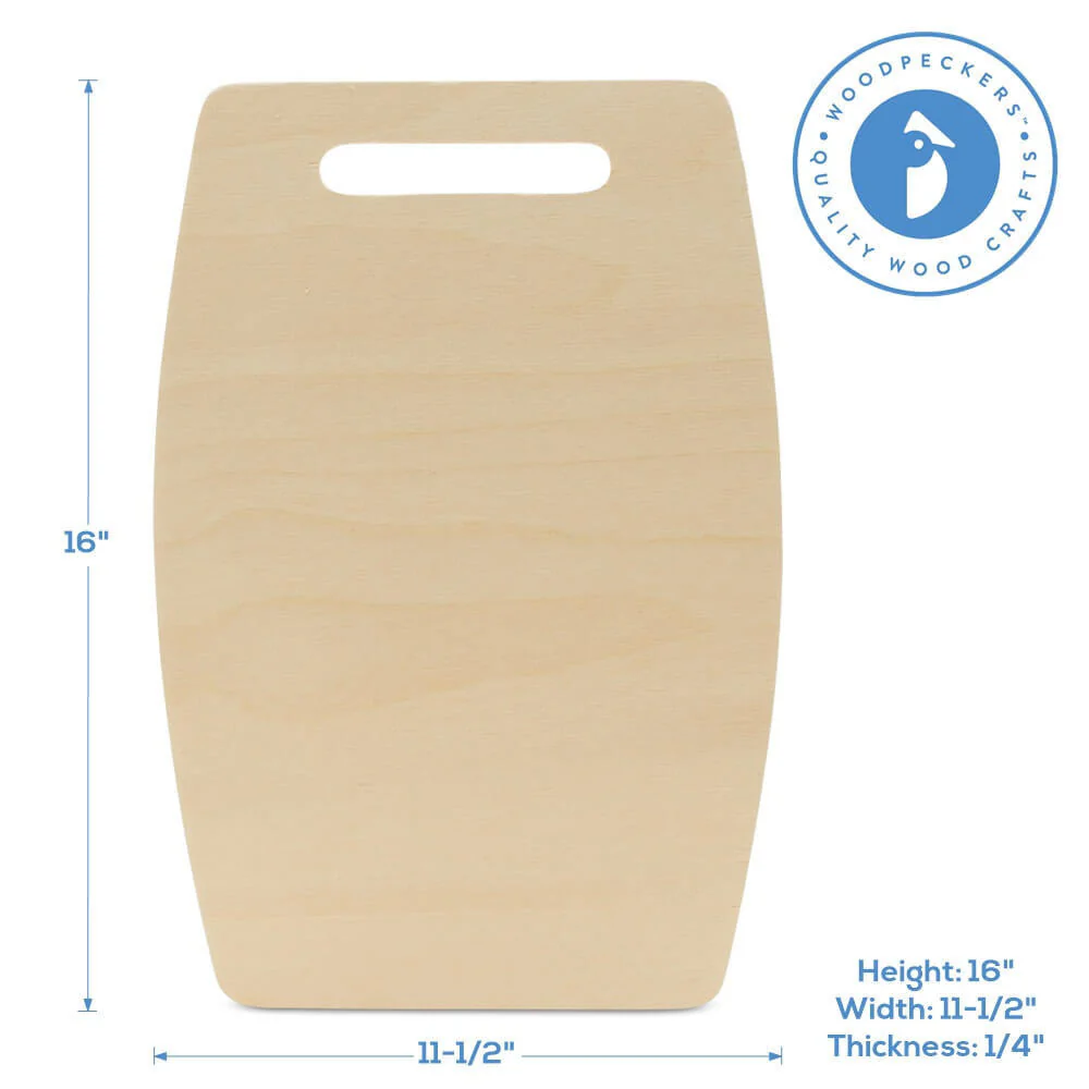 16" Cutting Board Shape, with Wider Middle - Image 5