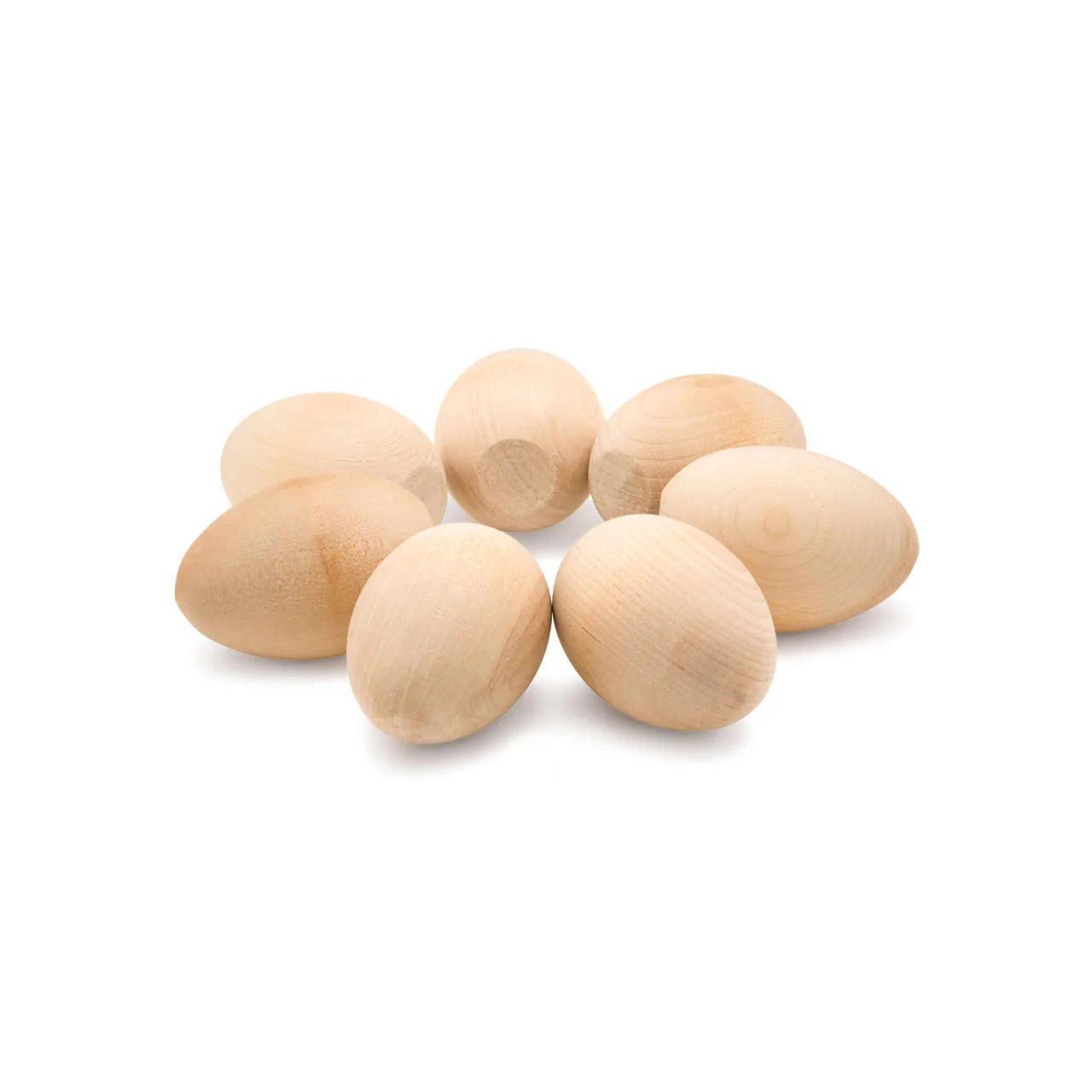 2-1/2" Flat Bottom Wood Eggs - Image 3