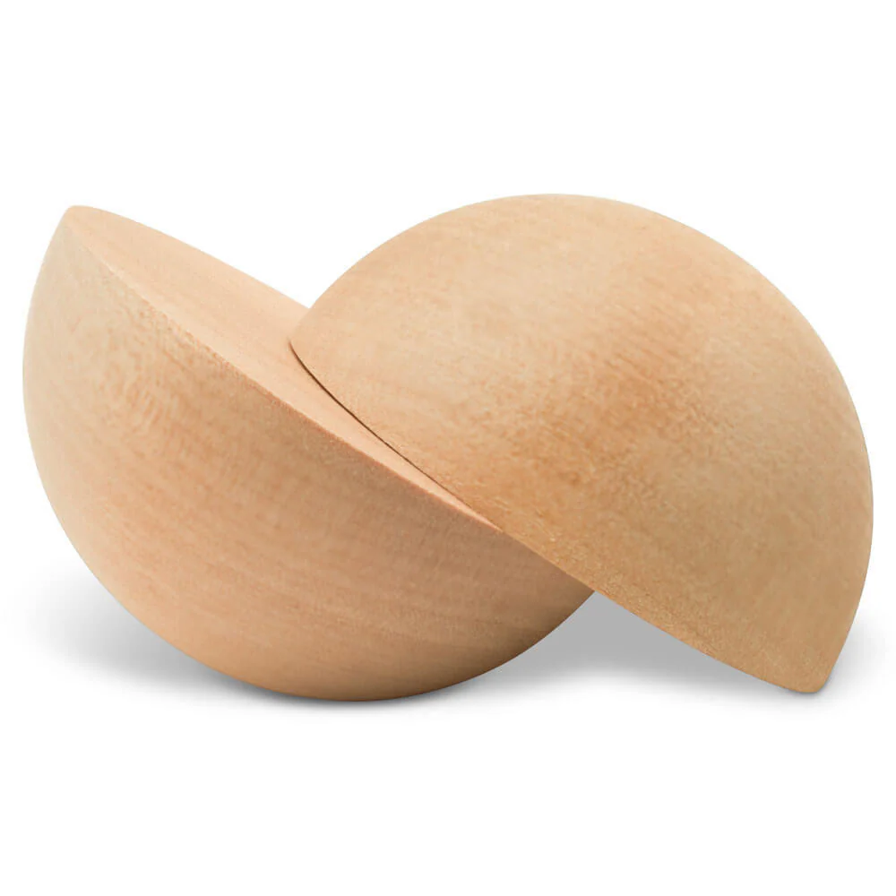 2-1/2" Split Wood Ball - Image 2