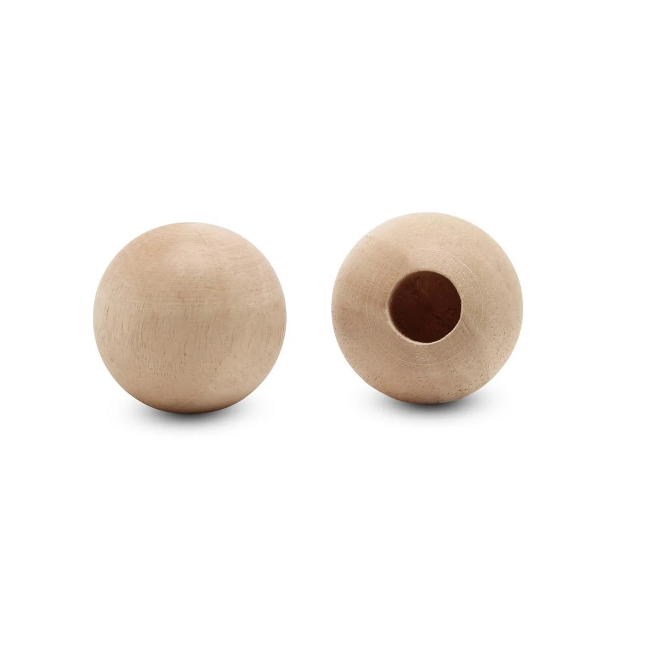 2-1/2" Wood Ball Bead, 5/8" Hole