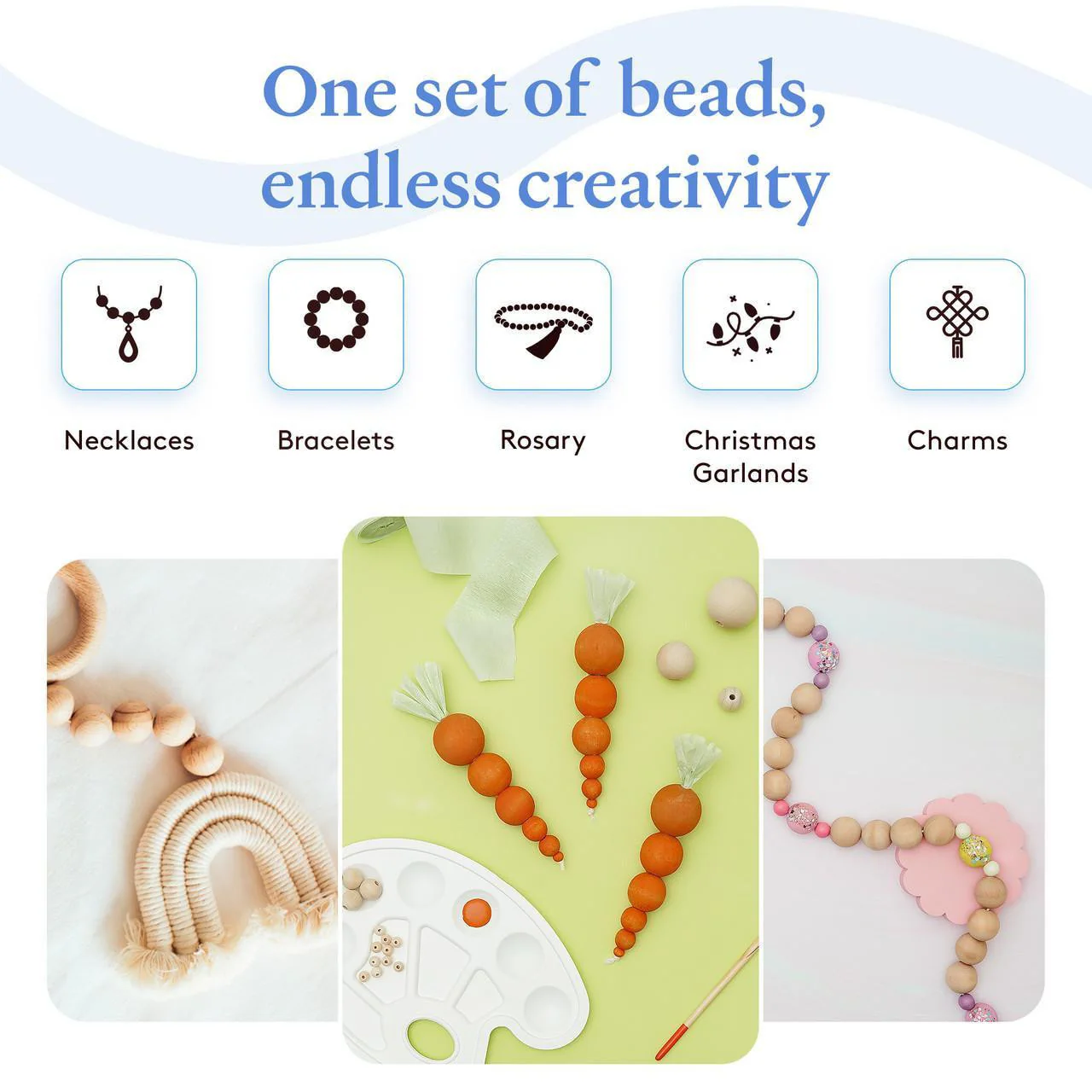 2-1/2" Wood Ball Bead, 5/8" Hole - Image 8