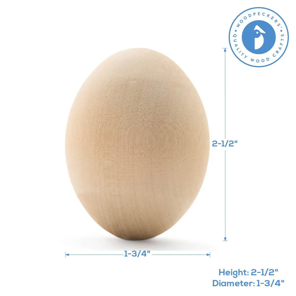 2-1/2" Wood Eggs - Image 4