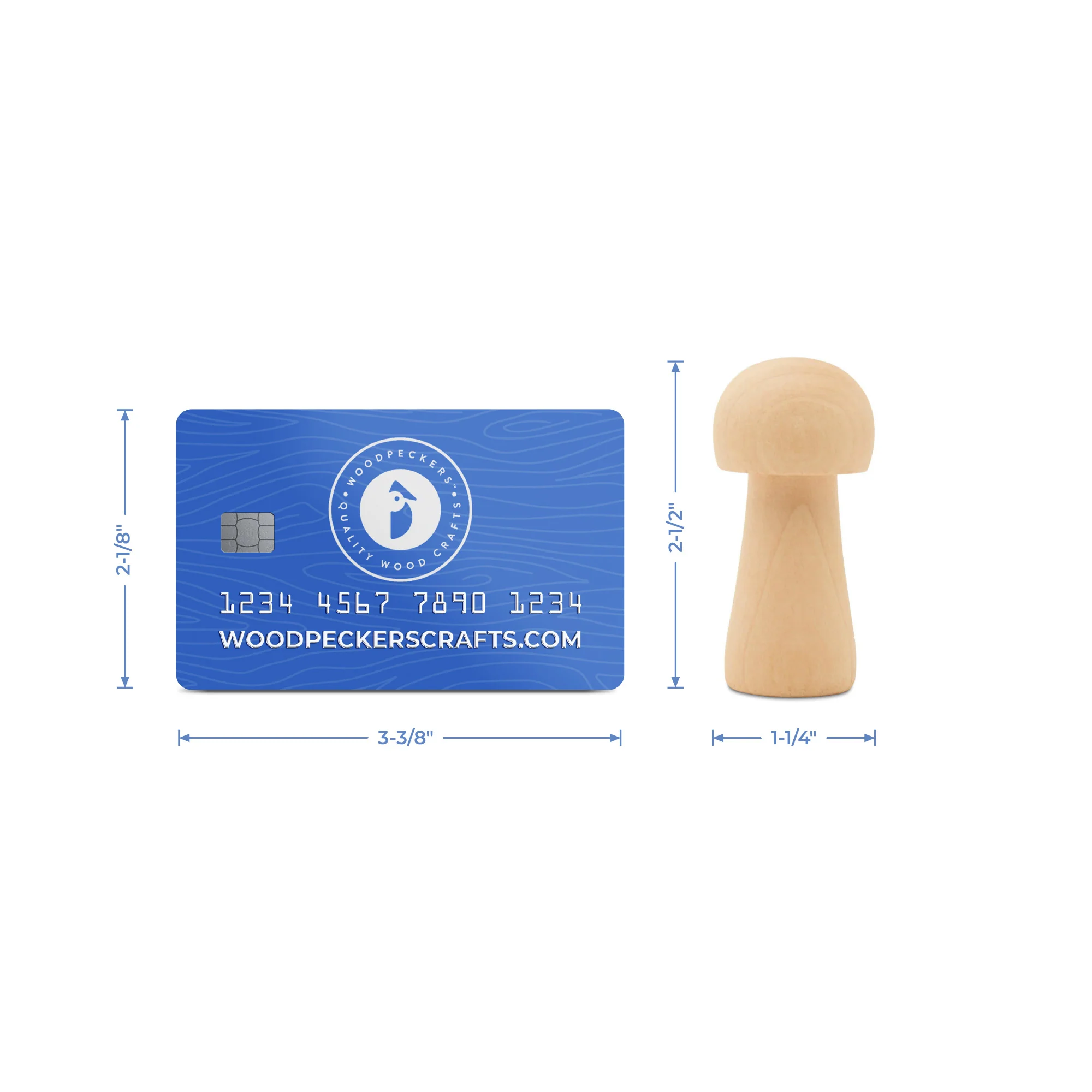 2-1/2" Wood Mushroom - Image 6