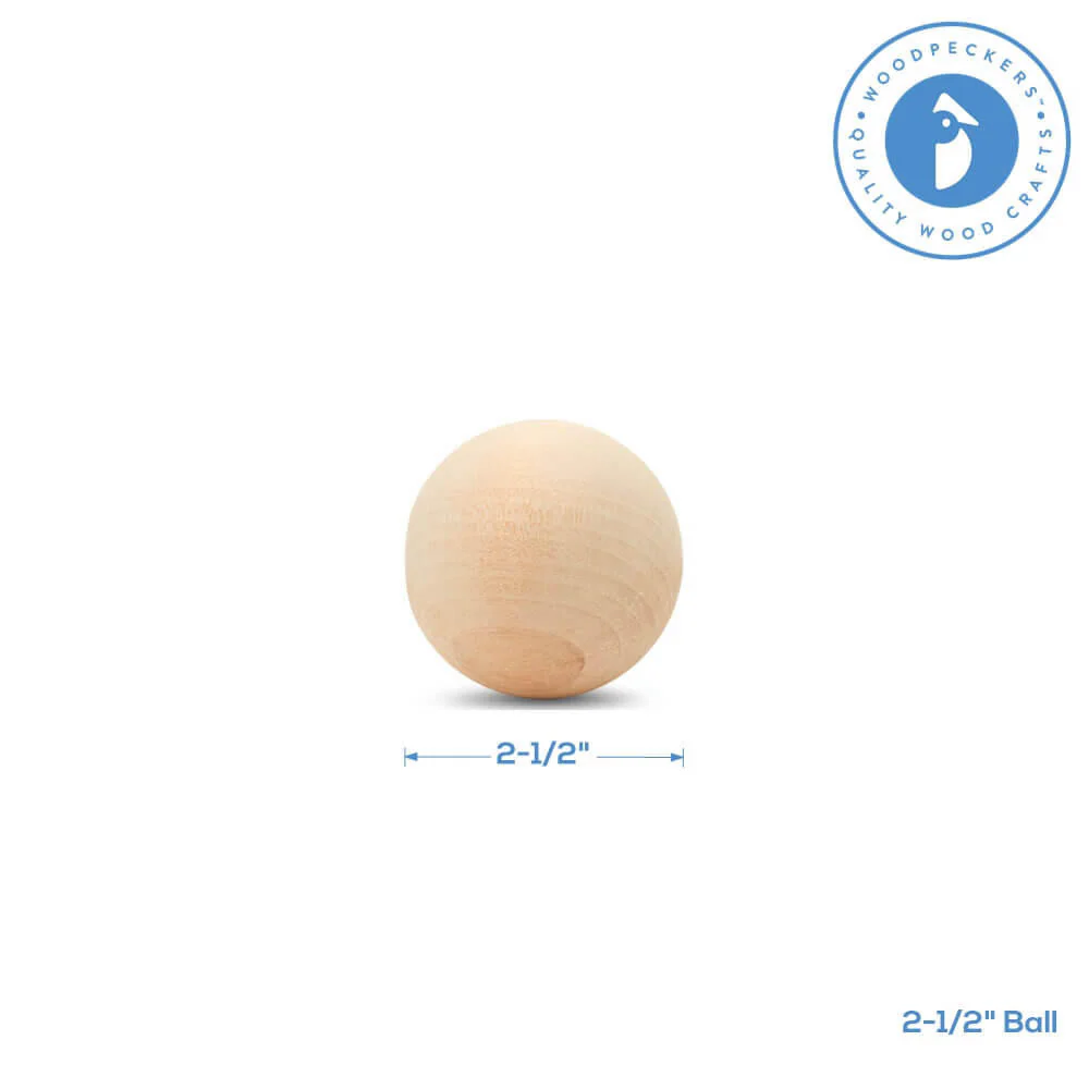 2-1/2" Wooden Ball - Image 5