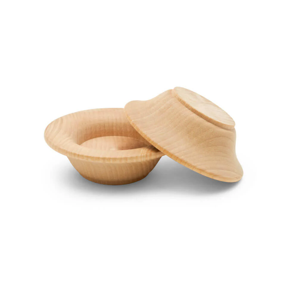 2-3/4” Mini Wooden Flared Bowls - Image 3