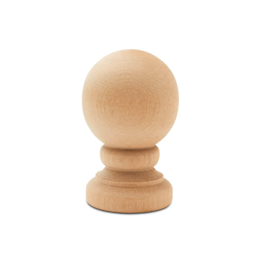 Orb-Style 2-3/8" Wood Finial