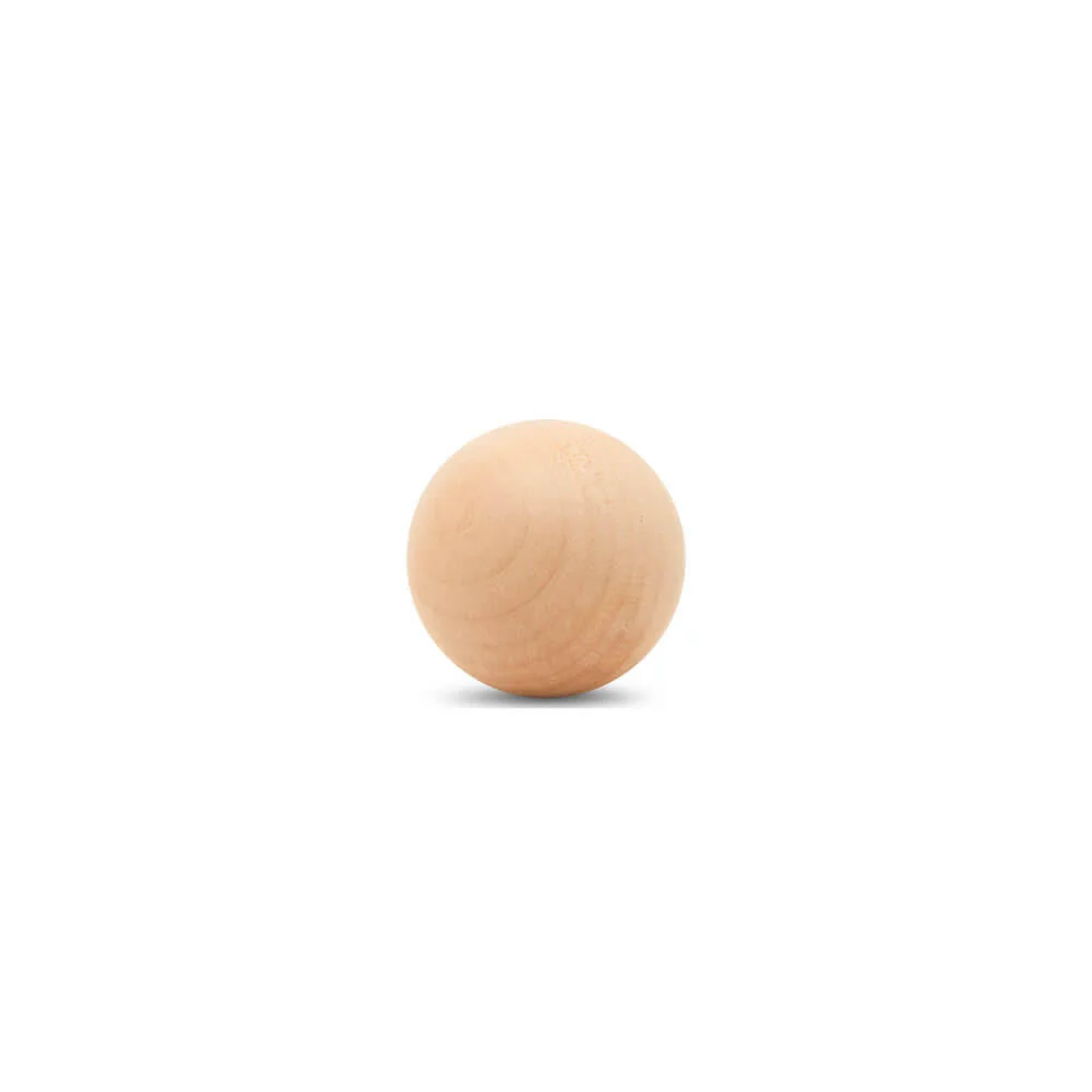 2" Round Wood Ball