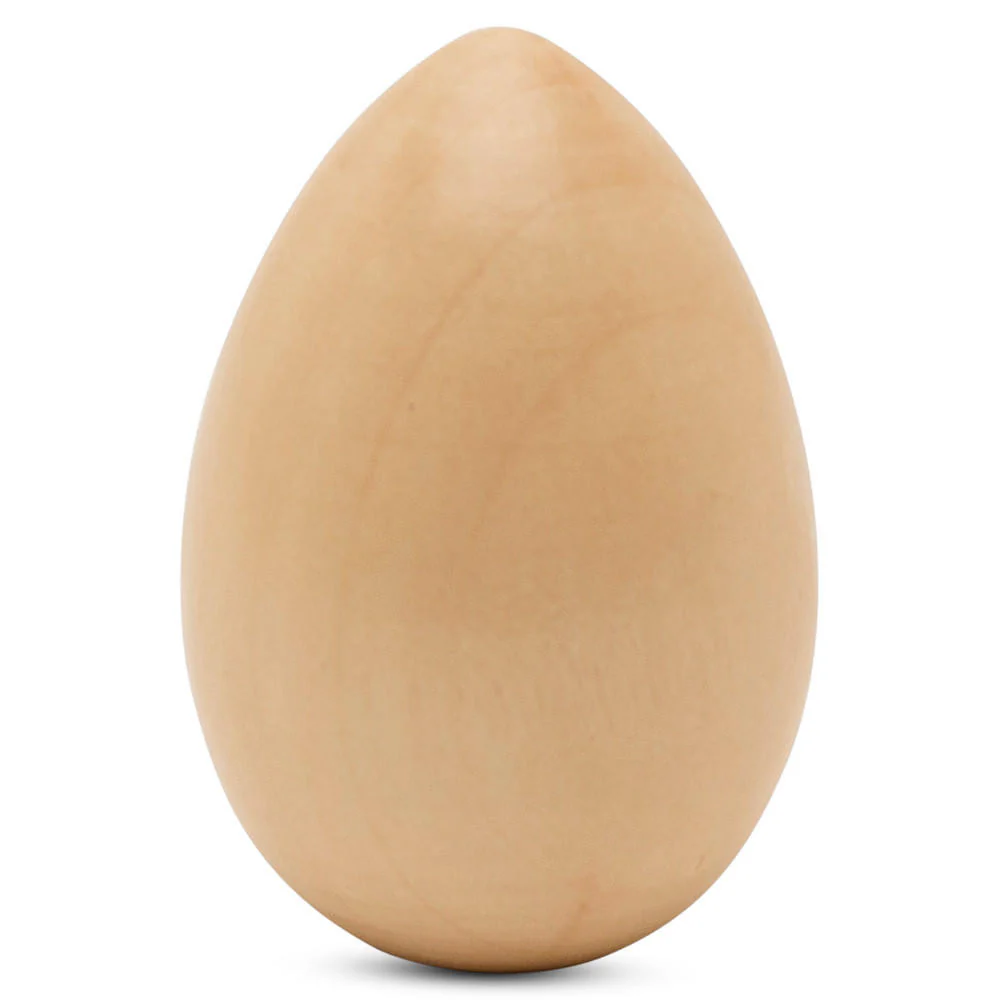 2" Varnished Wooden Egg - Image 2