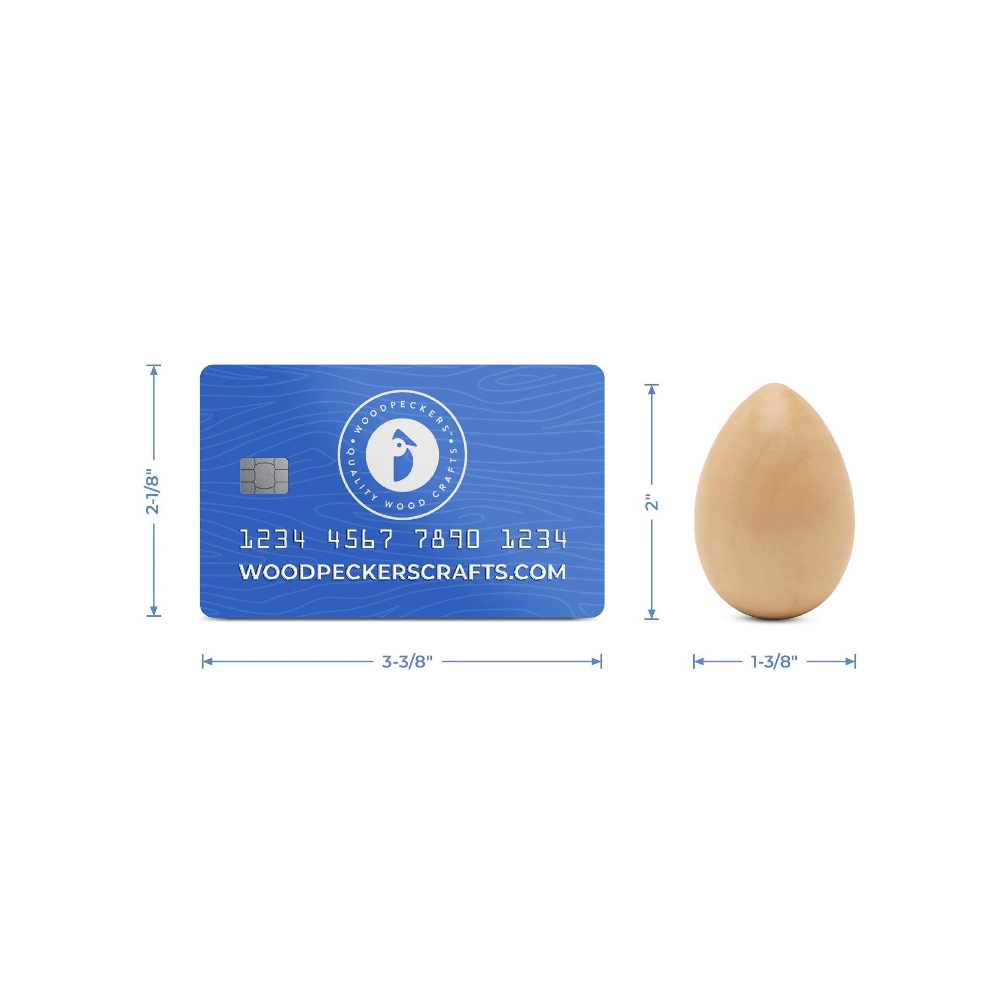 2" Varnished Wooden Egg - Image 5