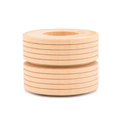 2" Wooden Dual Treaded Wheel