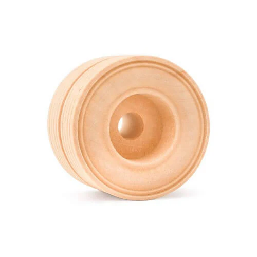 2" Wooden Dual Treaded Wheel - Image 2