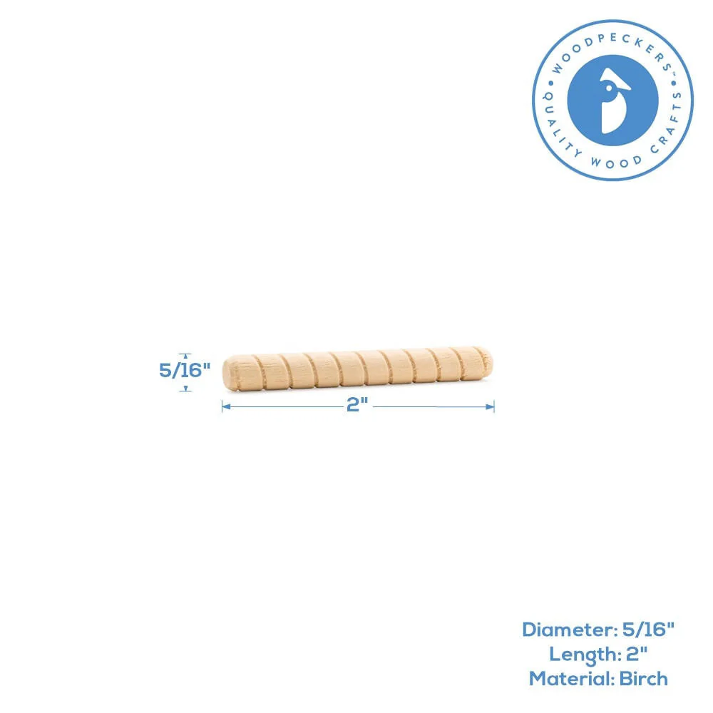 2" x 5/16" Spiral Wooden Dowel Pin - Image 3