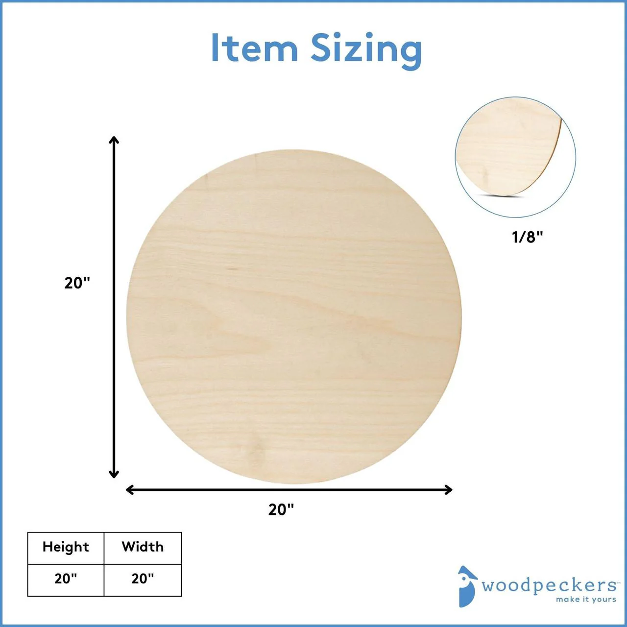 20" Wooden Circle Cutout - Image 3