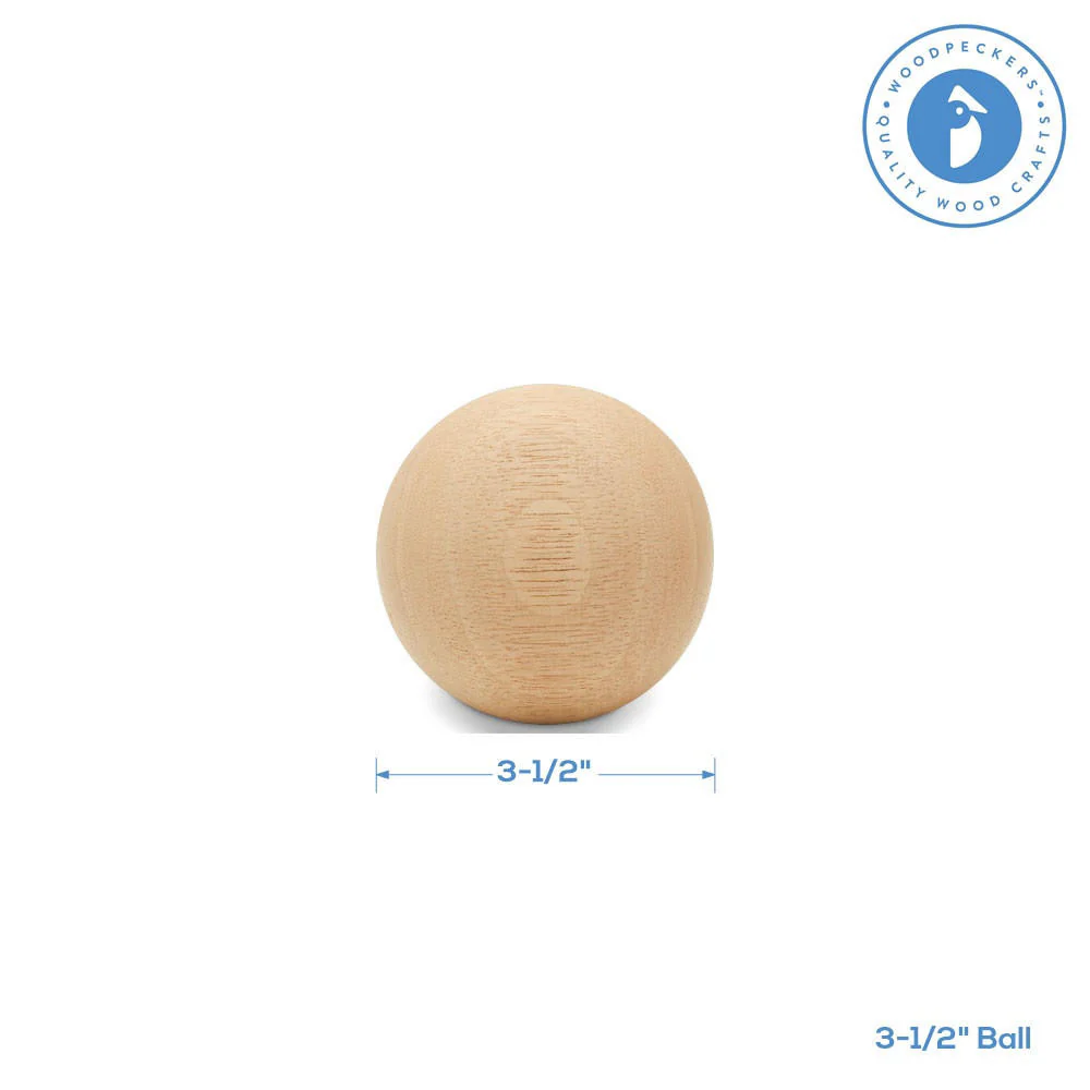 3-1/2" Wooden Ball - Image 5