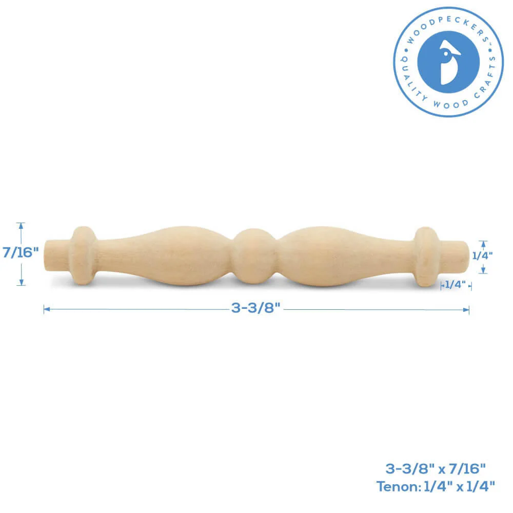 3-1/2" Wooden Spindle - Image 5