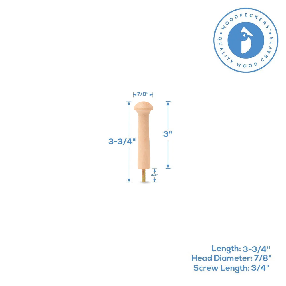 3-3/4" Shaker Peg with #8 Flat Tip Screw - Image 5