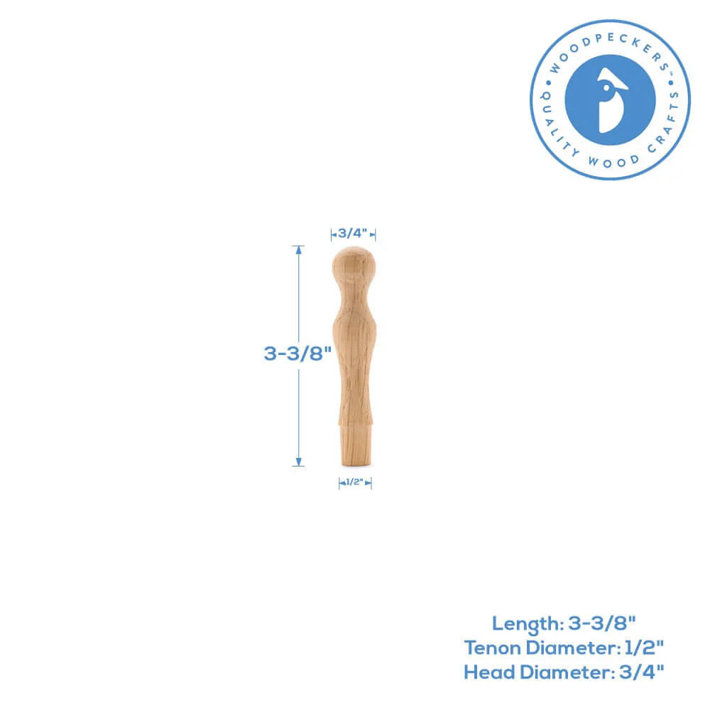 3-3/8" Oak Mug Wooden Peg - Image 4