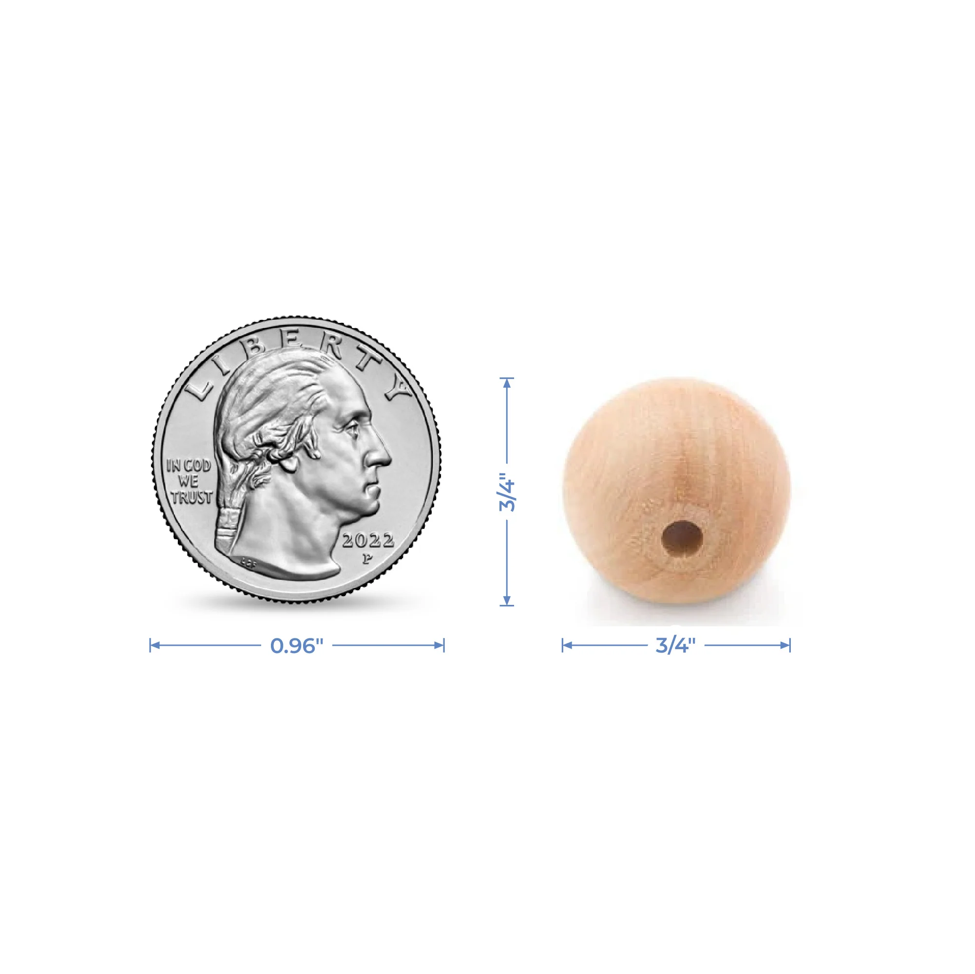 3/4" Ball Bead, 3/16" Hole - Image 5