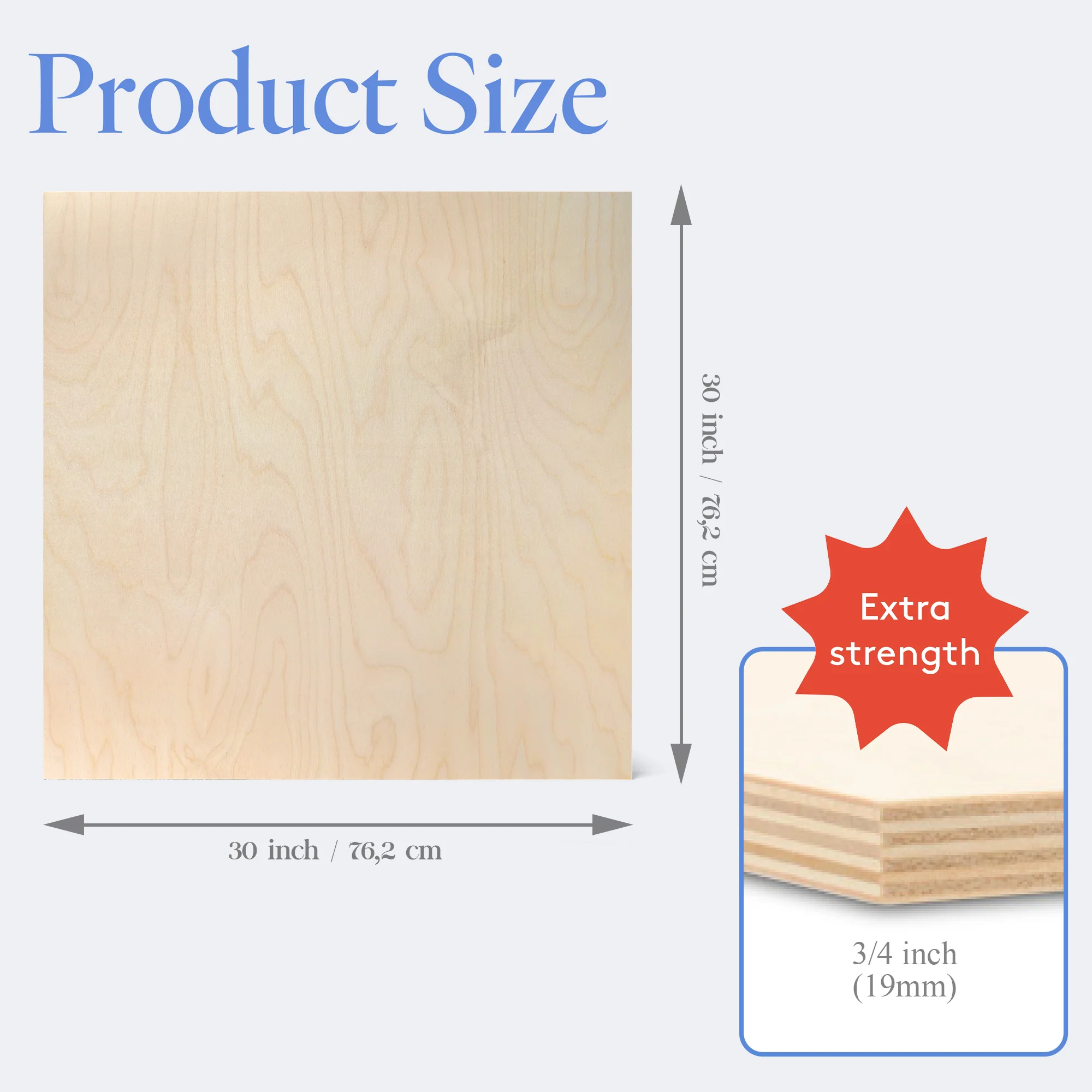3/4" x 30" x 30" Baltic Birch B/BB Plywood - Image 3