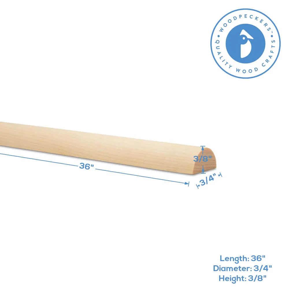 3/4" x 36" Wooden Split Dowel - Image 5