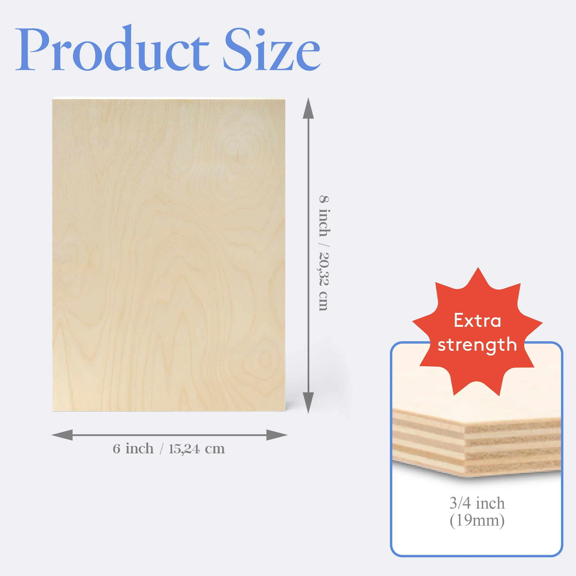 3/4" x 6" x 8" Baltic Birch B/BB Plywood - Image 3