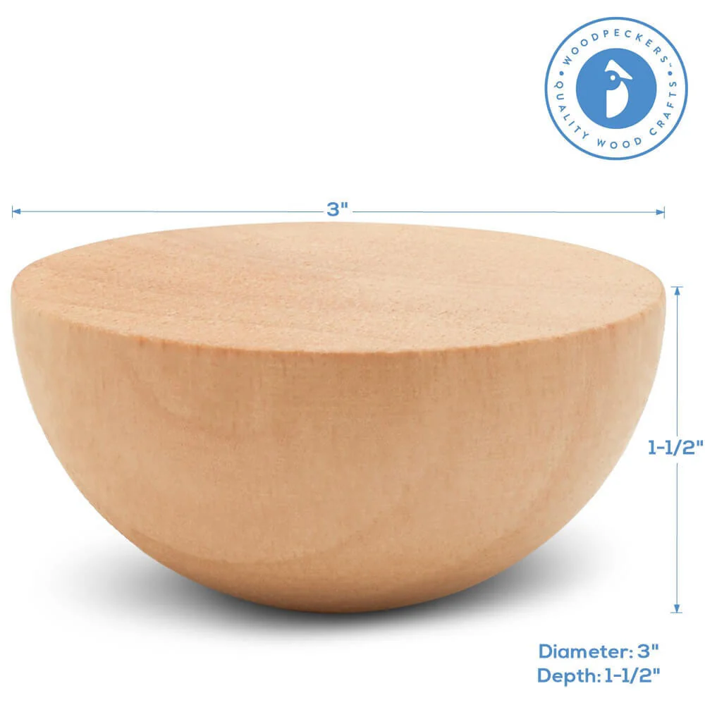 3" Split Wood Ball - Image 5