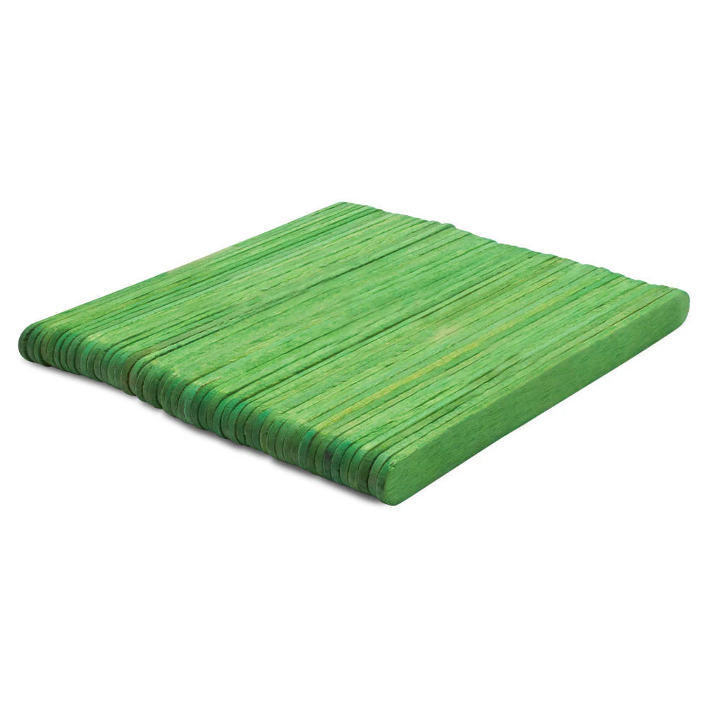 4-1/2" Green Wooden Popsicle Sticks, Pack Of 100