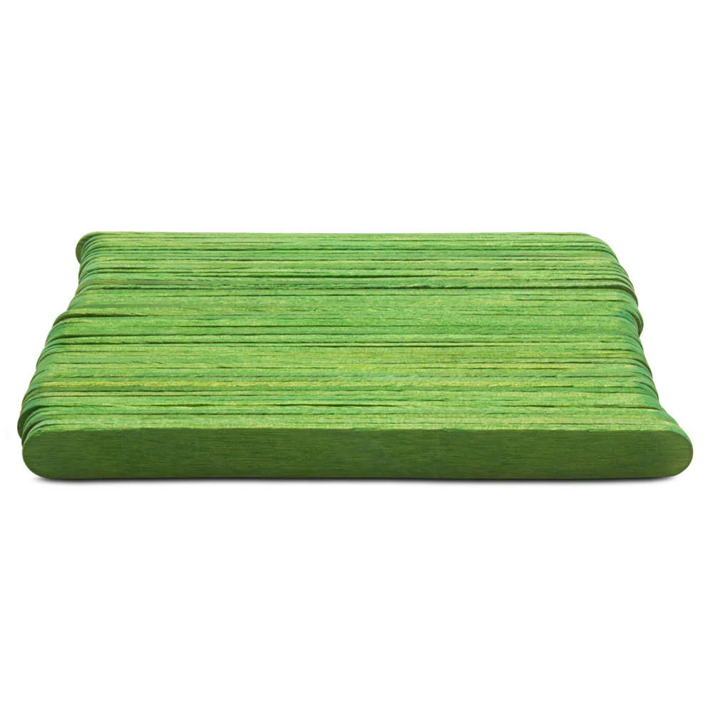 4-1/2" Green Wooden Popsicle Sticks, Pack Of 100 - Image 3