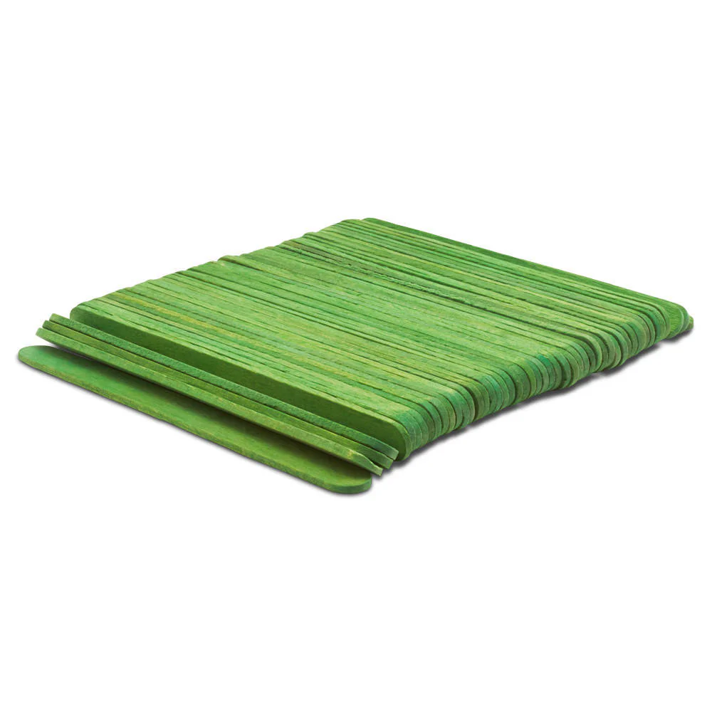 4-1/2" Green Wooden Popsicle Sticks, Pack Of 100 - Image 4