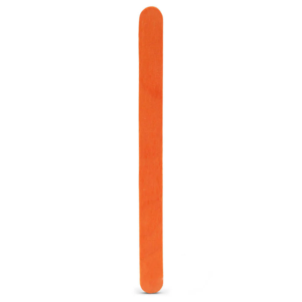4-1/2" Orange Wooden Popsicle Sticks, Pack Of 100 - Image 4