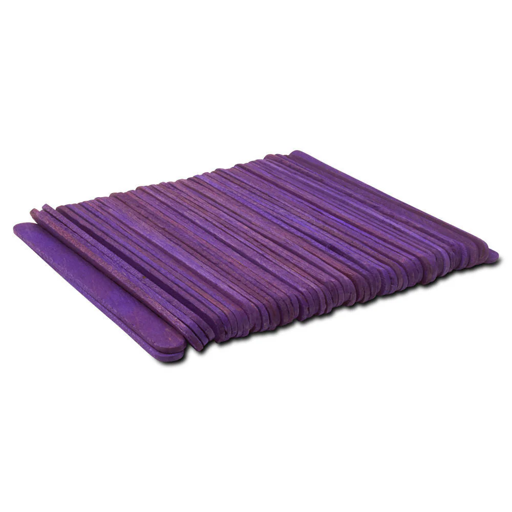 4-1/2" Purple Wooden Popsicle Sticks, Pack Of 100 - Image 2