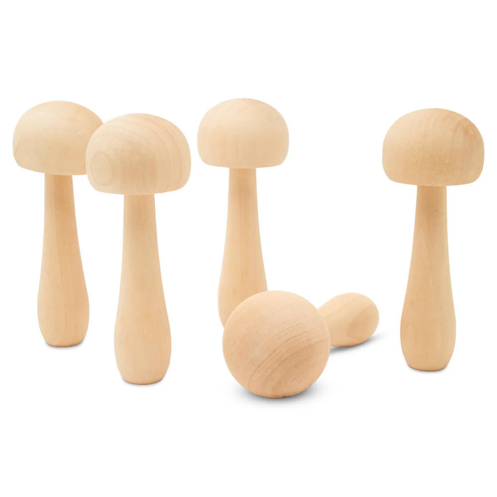 4" Wood Mushroom - Image 4