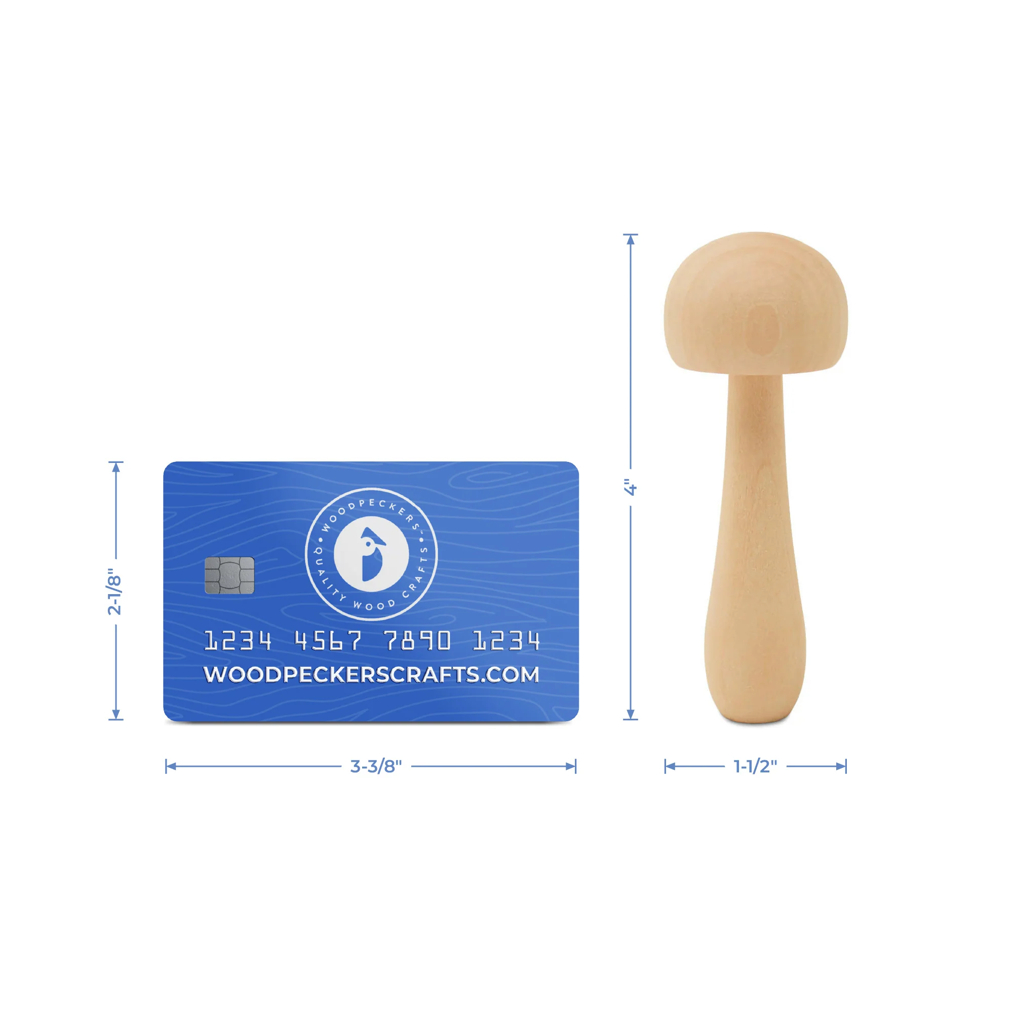 4" Wood Mushroom - Image 6
