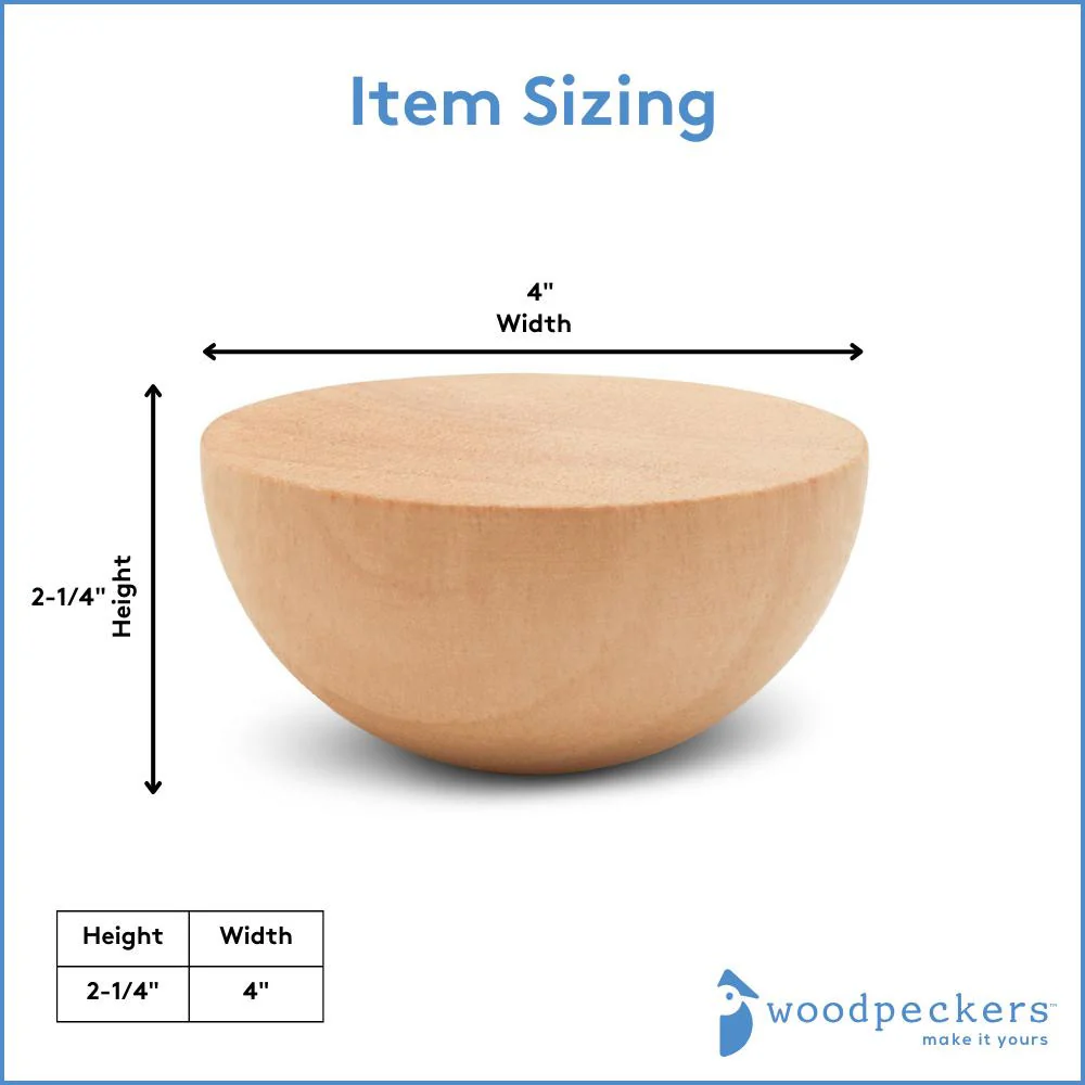 4" Split Wood Ball - Image 5