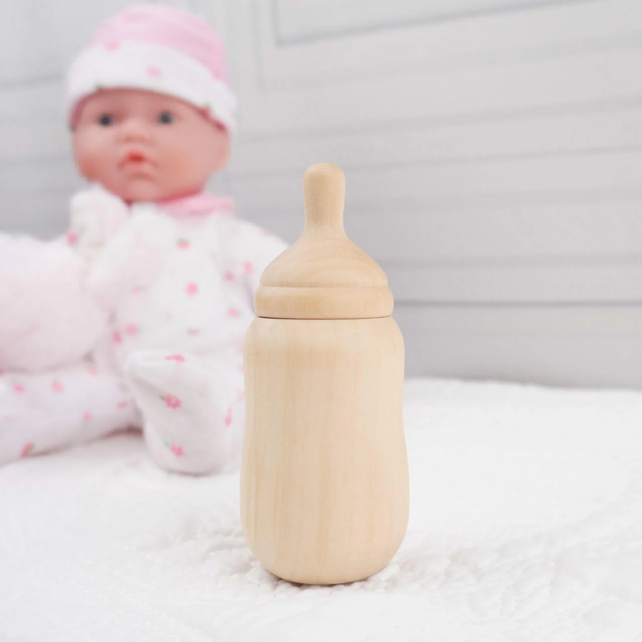 4” Wood Doll Bottle - Image 2