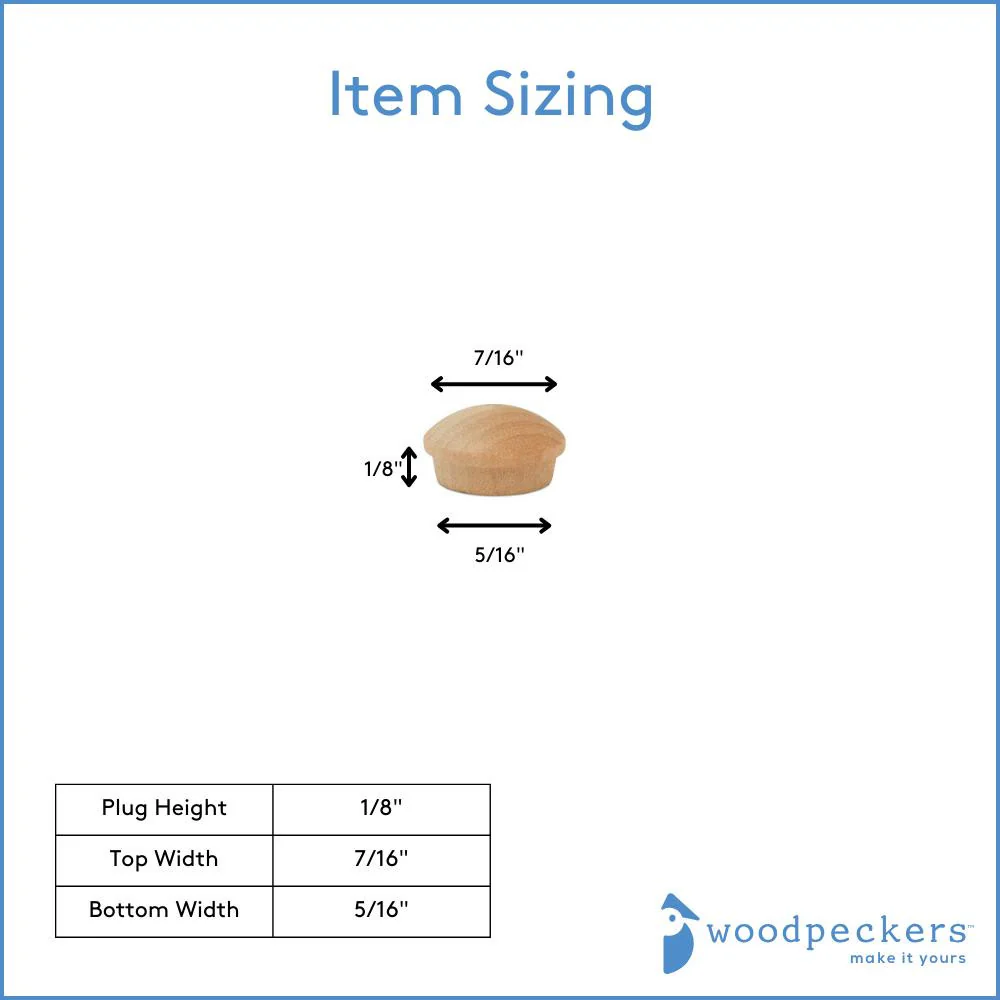 5/16" Oak Button Plug - Image 3