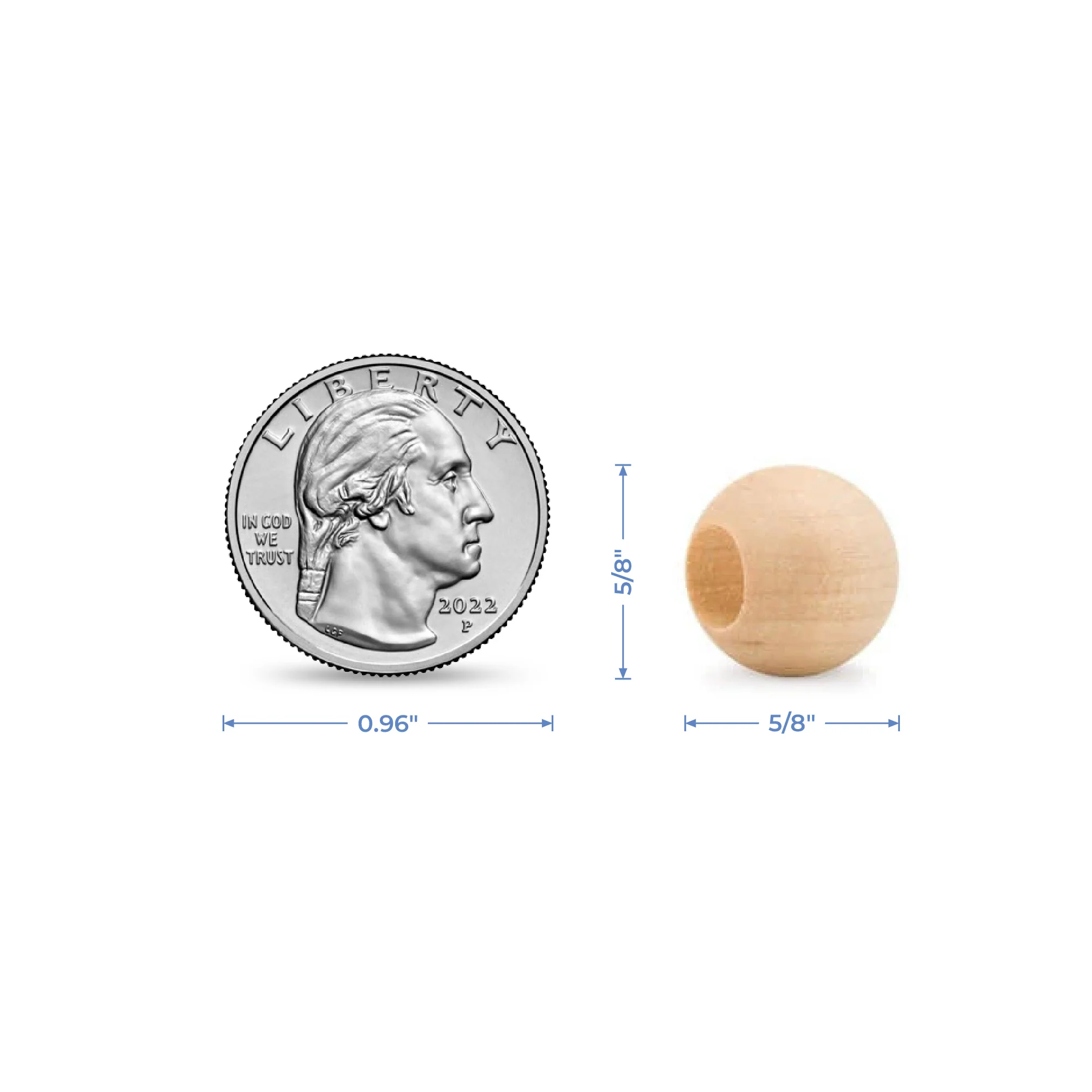 5/8" Ball Bead, 5/16" Hole - Image 7